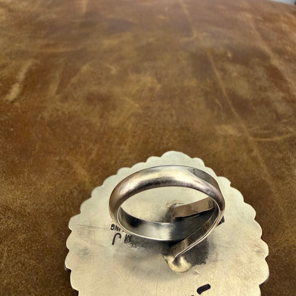 Liberty Dime Sonoran Gold & Sterling Silver Navajo Native American Coin Ring Adj - Picture 5 of 6
